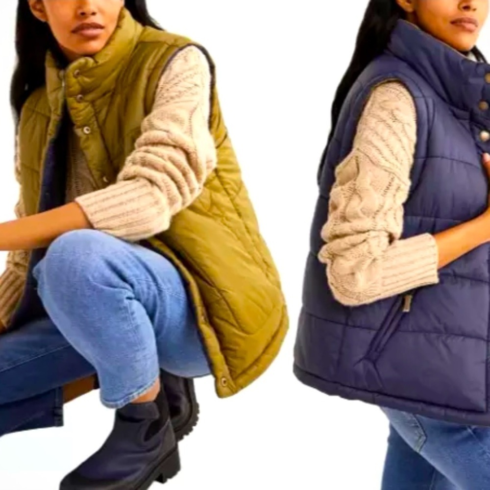 BODEN Reversible Gilet Jacket Navy Green 20/22